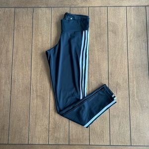 Adidas 3-Stripe Leggings in Black and White